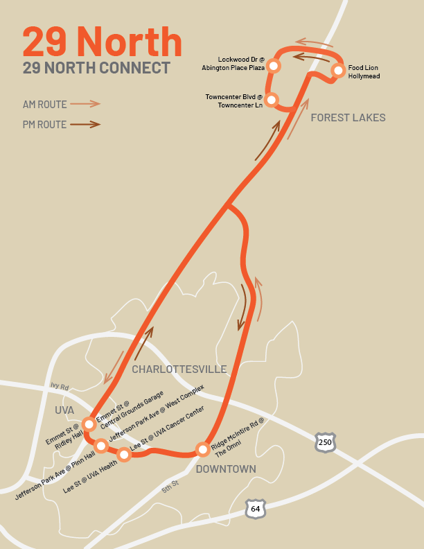 29 North CONNECT route